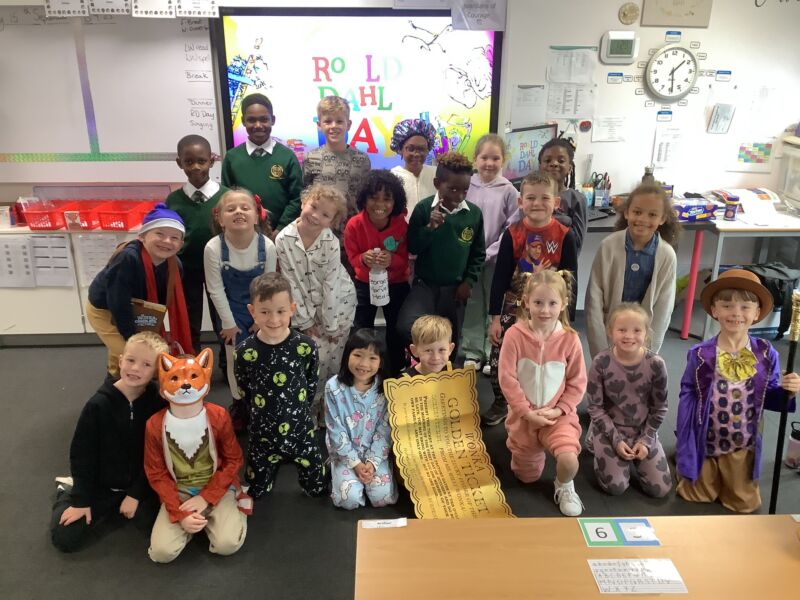 Image for the Tweet beginning: Class 8 are celebrating Roald